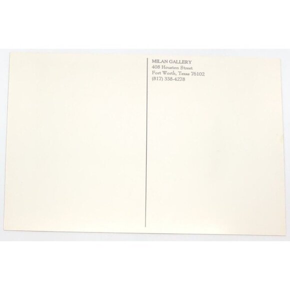 4"x6" Postcard Print SMELLING THE ROSES TX Impressionist Painter HENRIETTA MILAN - Picture 2 of 2